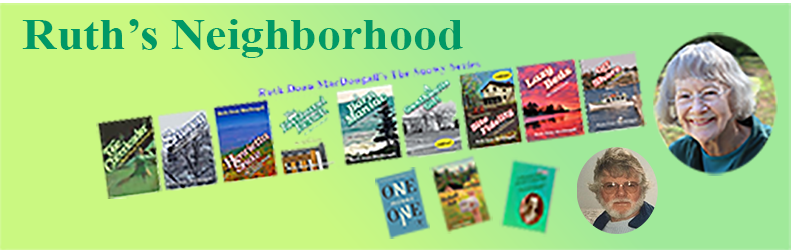 Author with book cover display